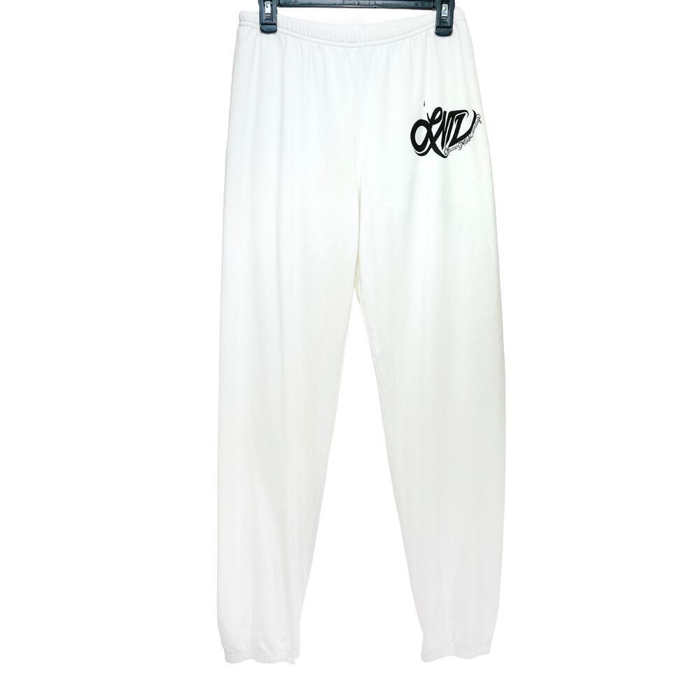 Lauren Moshi New Limited Edition Jogger Sweatpants White Women's Size Medium